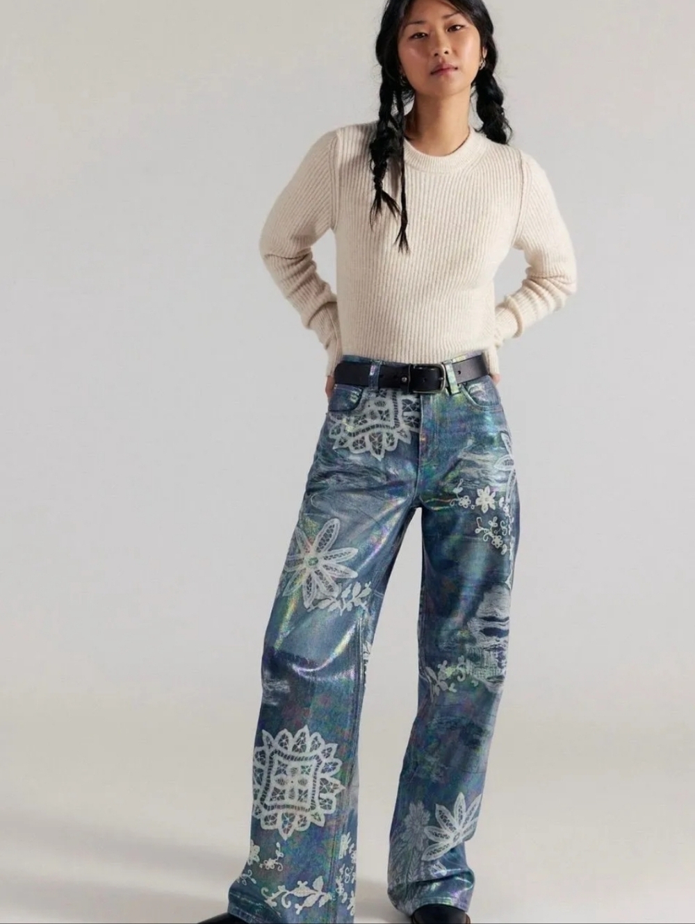 NWT Free People Tinsley Baggy High Rise Straight Leg Jeans Sz 27